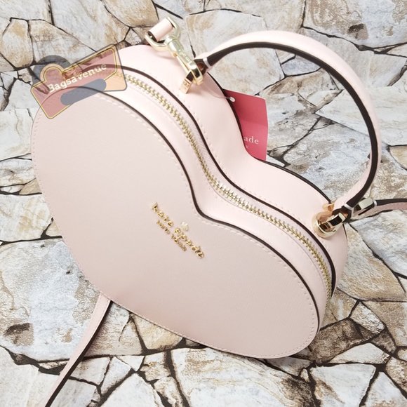 Heart Love Shack Purse Chalk Pink Crossbody Kate Spade #bagsavenue #authentic - Picture 11 of 12
